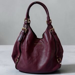 Michael Kors Bedford Large Shoulder Bag in Wine/Burgundy